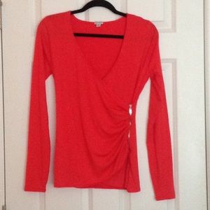 Long sleeve wrap top